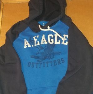 American Eagle Outfitters blue and black hoodie